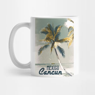 Cancun Mexico Vintage style poster Art Most Beautiful Beaches on Earth Mug